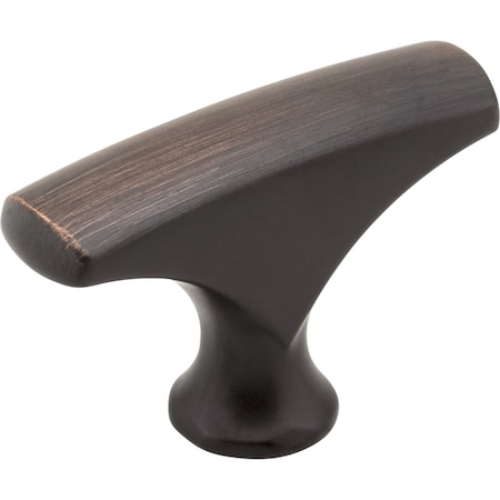 Elements 1-5/8" Overall Length Brushed Oil Rubbed Bronze Aiden Cabinet "T" Knob 993DBAC